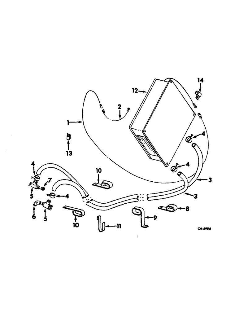 Схема запчастей Case IH 1456 - (13-26) - SUPERSTRUCTURE, TRACTOR CAB HEATER AND CONNECTIONS (05) - SUPERSTRUCTURE