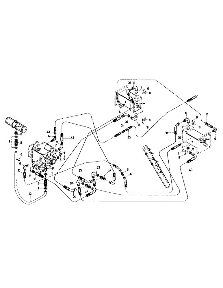 Схема запчастей Case IH 7000 - (B05-72) - HYDRAULICS, CIRCUIT, HYDROSTATIC TRANSMISSION 7000 Hydraulic Components & Circuits