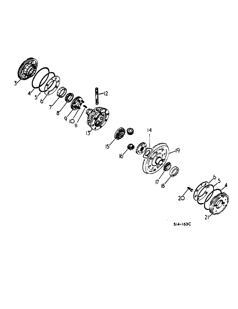 Схема запчастей Case IH 485 - (00D03) - DIFFERENTIAL AND CONNECTIONS (04) - Drive Train