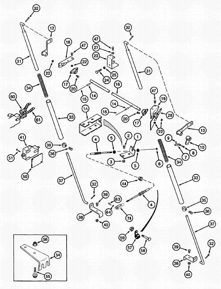 Схема запчастей Case IH 620 - (09A-29) - HEIGHT CONTROL LINKAGE (13) - PICKING SYSTEM