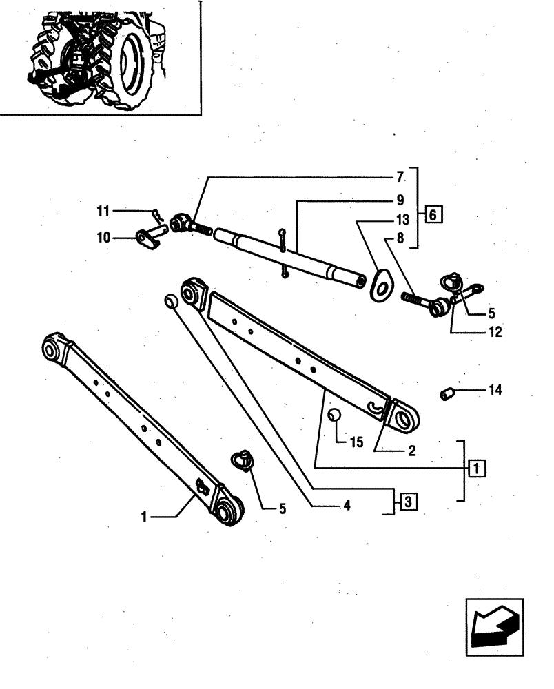 Схема запчастей Case IH JX95 - (1.89.6[02]) - IMPLEMENT ATTACHMENT DEVICE - LIFT ARMS AND SPRAG (09) - IMPLEMENT LIFT