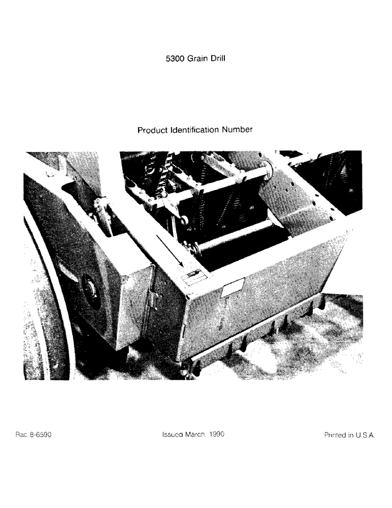 Схема запчастей Case IH 5300 - (1-04) - PRODUCT IDENTIFICATION NUMBER (00) - PICTORIAL INDEX