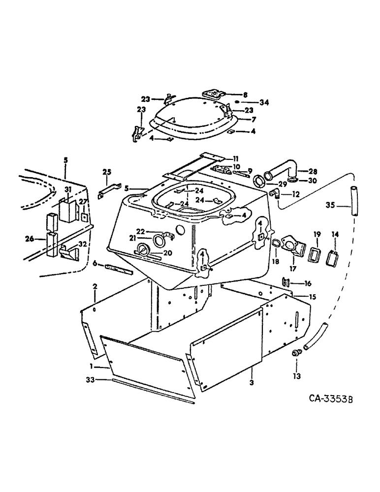 Схема запчастей Case IH 92 - (D-11) - SEED HOPPER AND MOUNTING 
