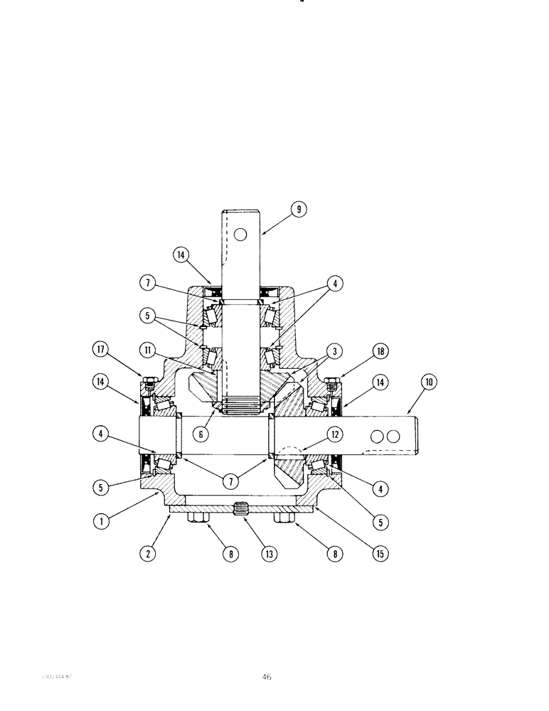 Схема запчастей Case IH 72MS - (46) - DRIVE GEARBOX ASSEMBLY, 245 AND 255 TRACTORS 