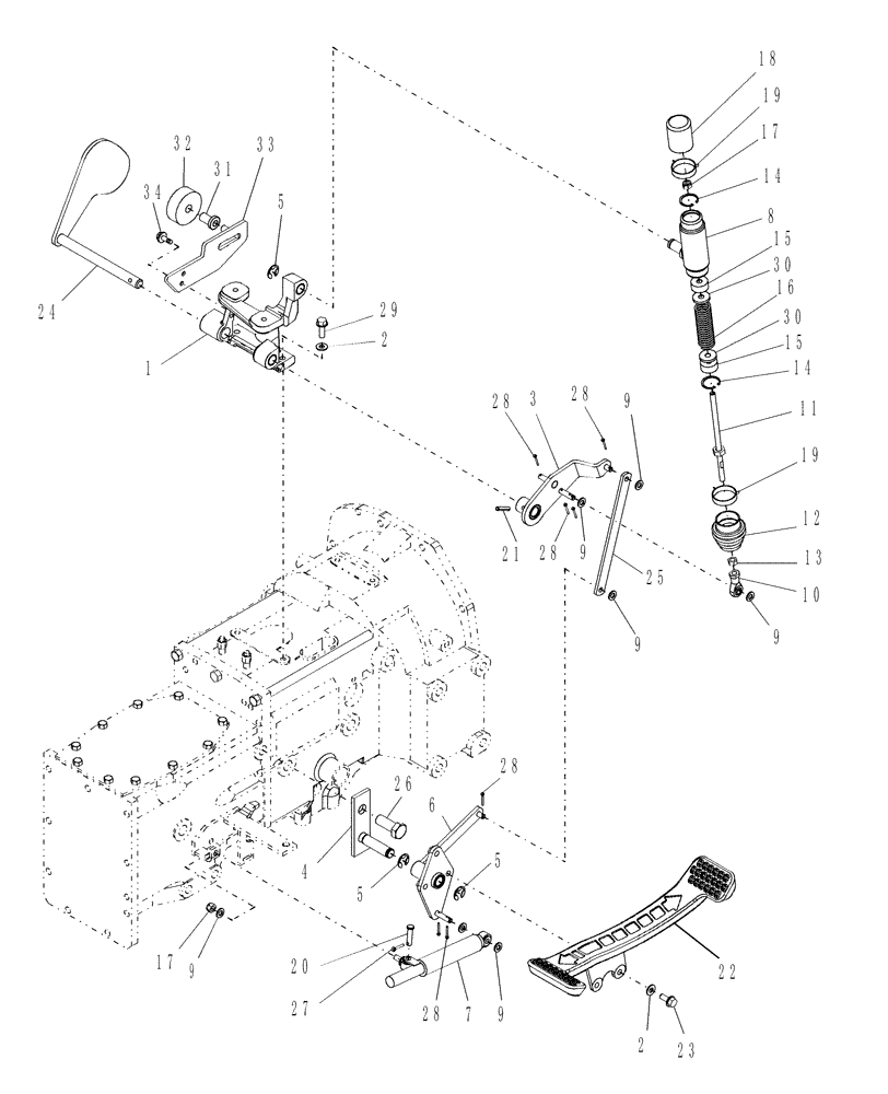 Схема запчастей Case IH FARMALL 35 - (03.17) - HST CONTROLS & CRUISE CONTROL (03) - TRANSMISSION