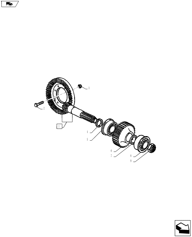 Схема запчастей Case IH FARMALL 65A - (27.106.01) - DIFFERENTIAL PINION SHAFT & GEARS (27) - REAR AXLE SYSTEM