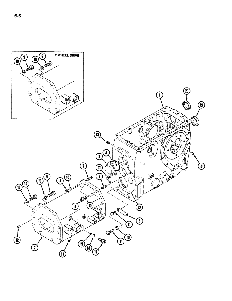 Схема запчастей Case IH 275 - (6-06) - FINAL DRIVE HOUSING AND TOROUE TUBE (06) - POWER TRAIN