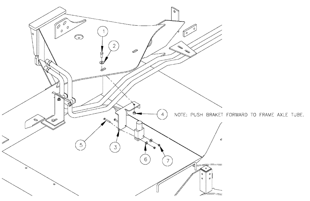 Схема запчастей Case IH SPX3200 - (04-024) - BRAKE VALVE MOUNT GROUP Suspension & Frame