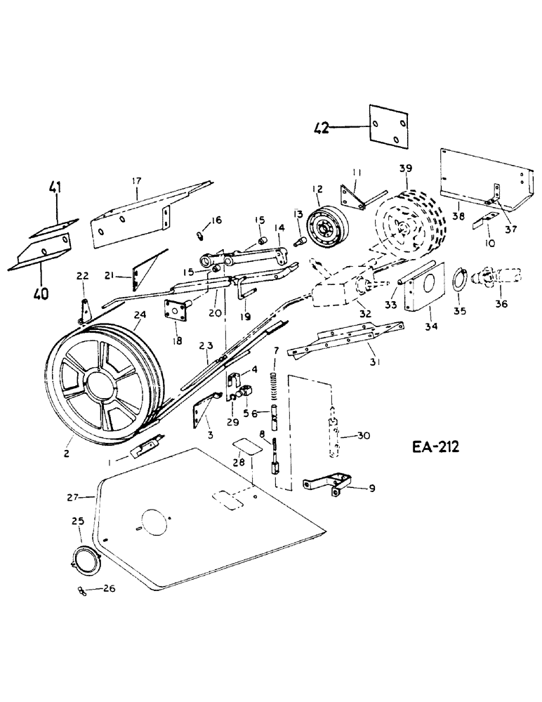 Схема запчастей Case IH 1460 - (17-180) - FEEDER DRIVE Mounted Equipment