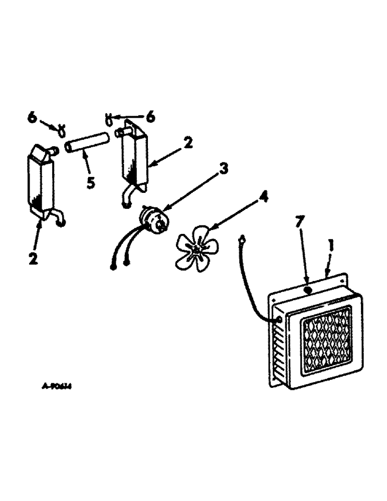 Схема запчастей Case IH 656 - (N-14) - PARTS ACCESSORIES AND ATTACHMENTS, TRACTOR CAB HEATER Accessories & Attachments