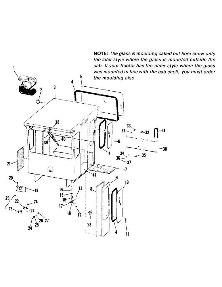 Схема запчастей Case IH STEIGER - (01-01) - CAB, SERIES I (10) - CAB
