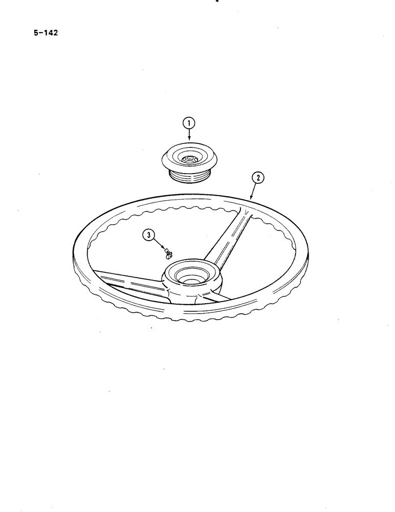 Схема запчастей Case IH 485 - (5-142) - STEERING WHEEL (05) - STEERING