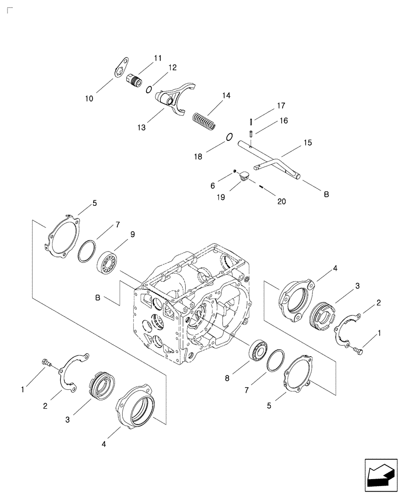 Схема запчастей Case IH FARMALL 40B - (27.106.03) - DIFF-LOCK - HST (27) - REAR AXLE SYSTEM