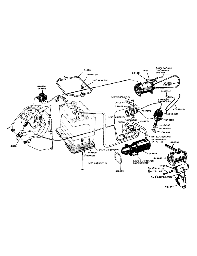 Схема запчастей Case IH 600B-SERIES - (029A) - BATTERY, GENERATOR, STARTING MOTOR AND IGNITION, DELCO-REMY (04) - ELECTRICAL SYSTEMS