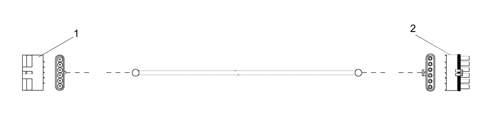 Схема запчастей Case IH 1260 - (55.512.15) - ELECTRICAL - AIR CLUTCH EXTENSION HARNESS 4.0M (55) - ELECTRICAL SYSTEMS