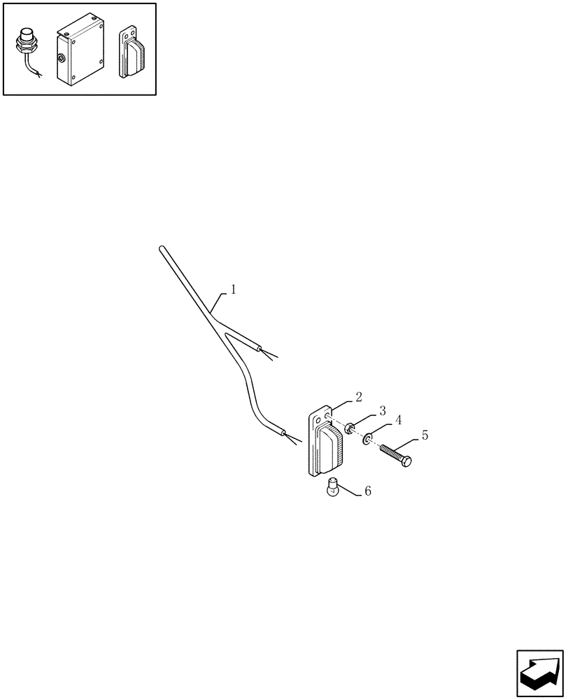 Схема запчастей Case IH LBX331S - (06.04[01]) - SIDE LIGHTS, DENMARK (06) - ELECTRICAL SYSTEMS