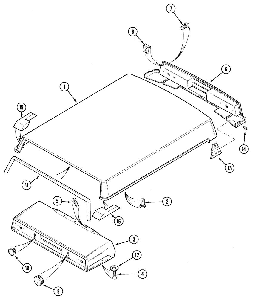 Схема запчастей Case IH 5120 - (9-090) - CAB, ROOF (09) - CHASSIS/ATTACHMENTS
