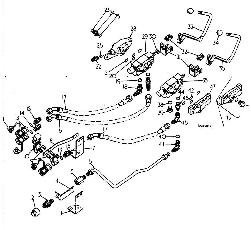Схема запчастей Case IH 884 - (10-016) - AUXILIARY VALVES (07) - HYDRAULICS