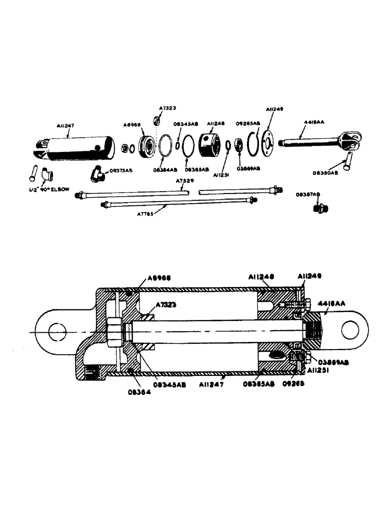 Схема запчастей Case IH 700 - (200) - EAGLE HITCH HYDRAULIC CYLINDER, 4" X 6" (08) - HYDRAULICS