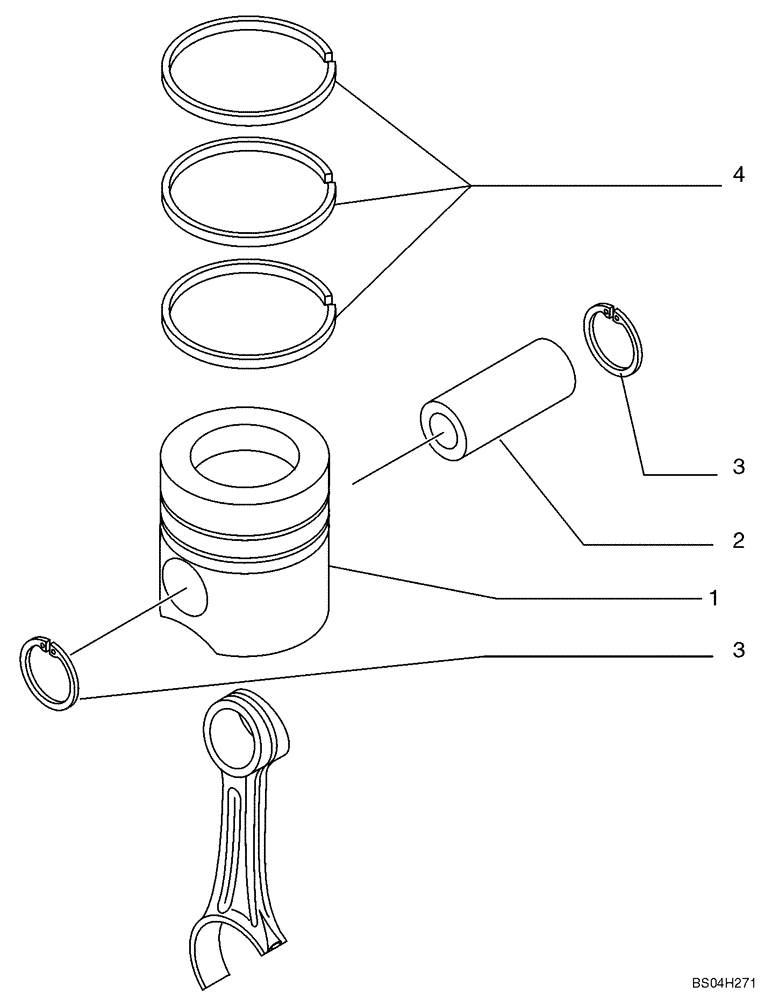 Схема запчастей Case IH 440CT - (02-28) - PISTONS - CONNECTING ROD (02) - ENGINE