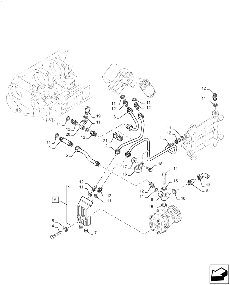 Схема запчастей Case IH STX430 - (03-08) - FUEL LINES & RELATED PARTS, STX & STEIGER 380 / 430 (03) - FUEL SYSTEM