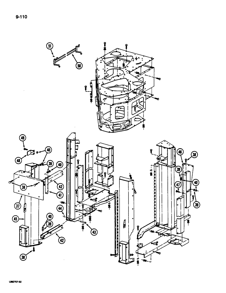 Схема запчастей Case IH 1844 - (9-110) - DRUM HOUSING, 1844 COTTON PICKER (13) - PICKING SYSTEM