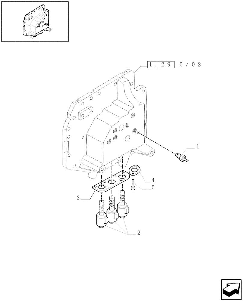 Схема запчастей Case IH MAXXUM 110 - (1.75.0[07]) - TRANSMISSION 16X16 AND 17X16 VALVE BLOCK SWITCHES AND SOLENOID VALVES (STD + VAR.330283) (06) - ELECTRICAL SYSTEMS