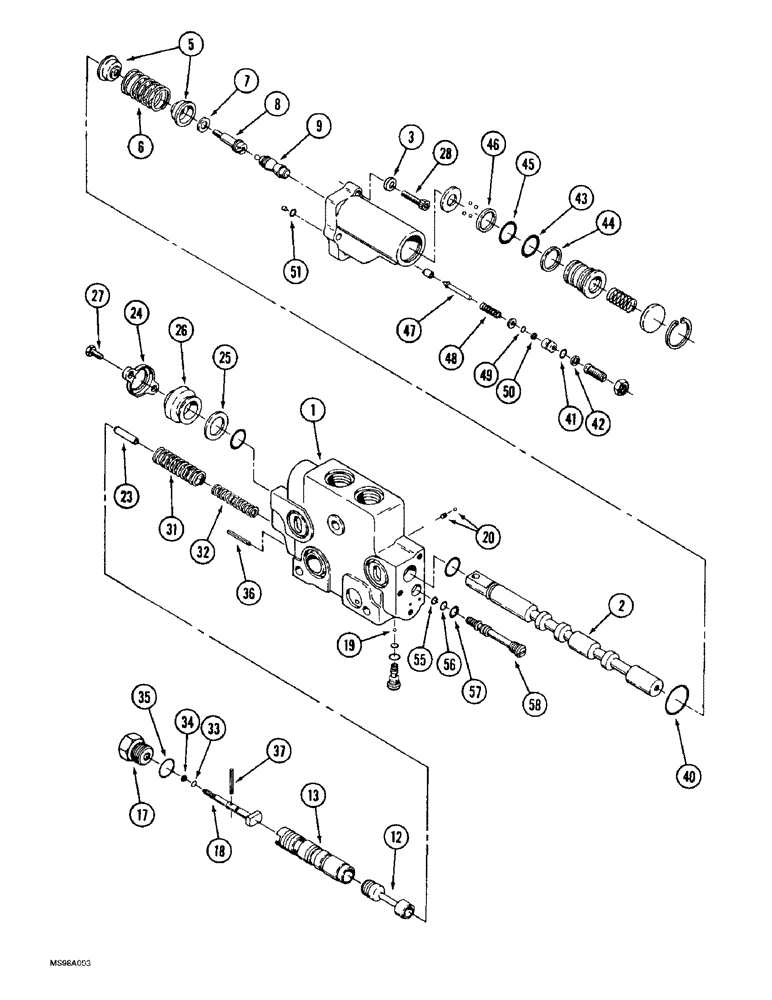 Схема запчастей Case IH 9330 - (8-048) - HYDRAULIC REMOTE VALVE SECTION, FIRST, SECOND, THIRD OR FOURTH SECTIONS W/FLOAT ONLY (08) - HYDRAULICS