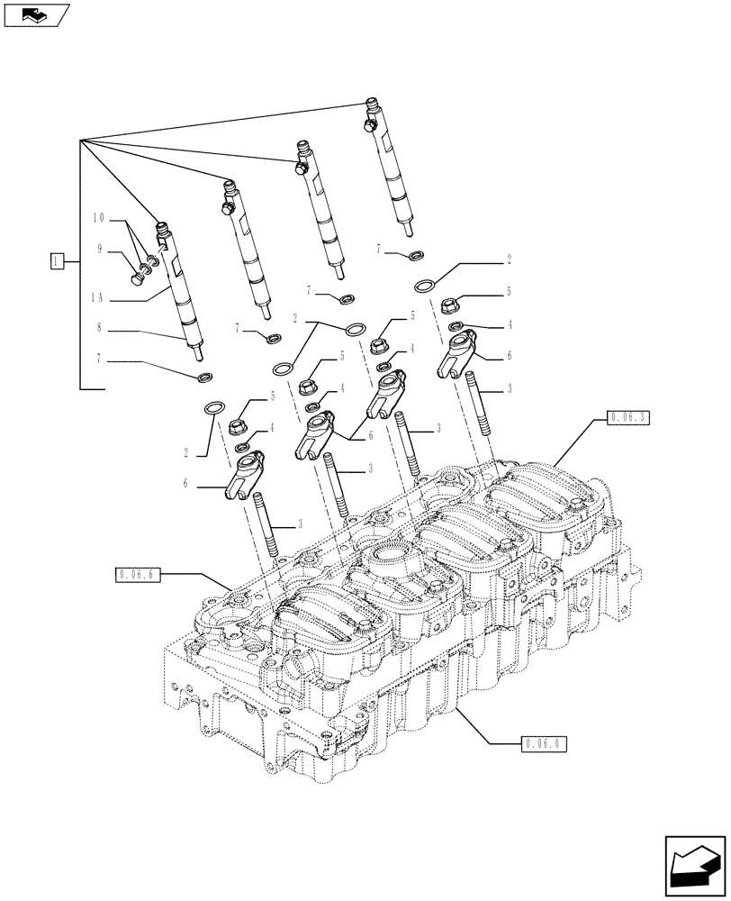 Схема запчастей Case IH F5AE5484C A001 - (0.14.0[02]) - INJECTION EQUIPMENT - INJECTOR (10) - ENGINE