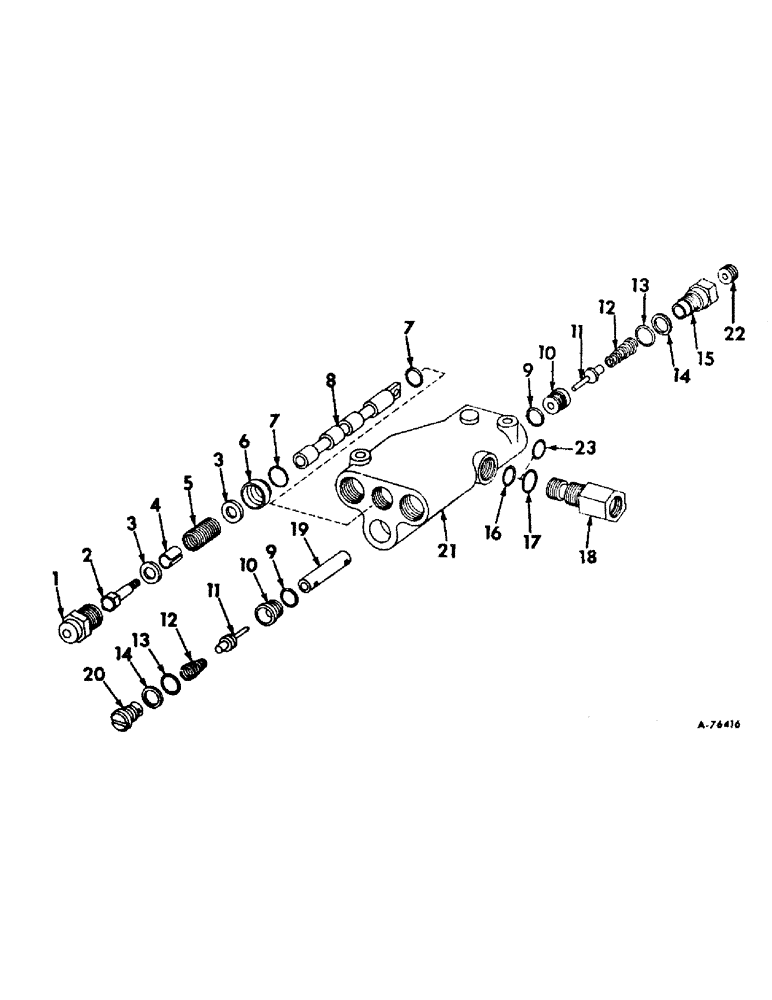 Схема запчастей Case IH 915 - (F-24) - HYDRAULICS SYSTEM, LADDER SWING VALVE (07) - HYDRAULIC SYSTEM