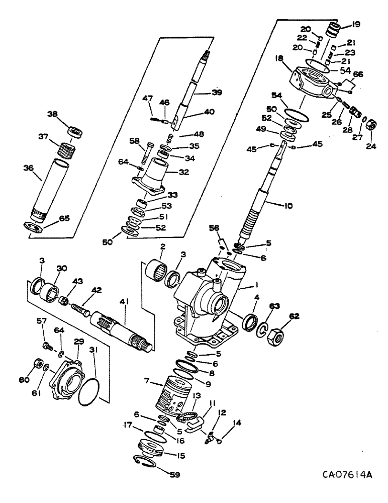 Схема запчастей Case IH 284 - (05-14) - STEERING, STEERING GEAR BOX, TRACTORS WITH POWER STEERING (04) - STEERING