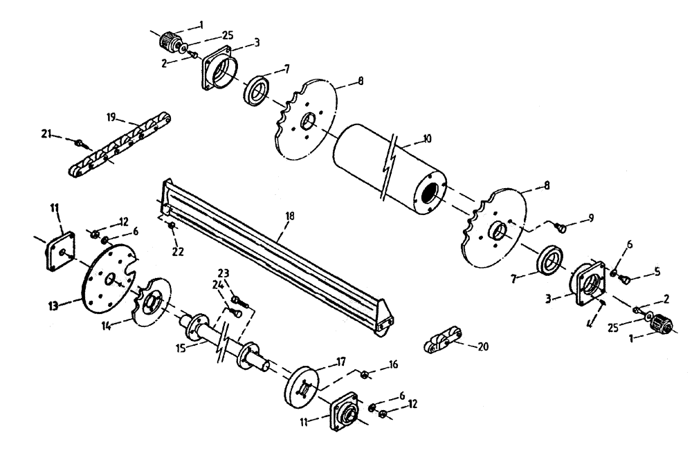 Схема запчастей Case IH 7700 - (A03-40A) - ELEVATOR DRIVE, SERIAL #7772 TO 7907 INCLUSIVE Mainframe & Functioning Components