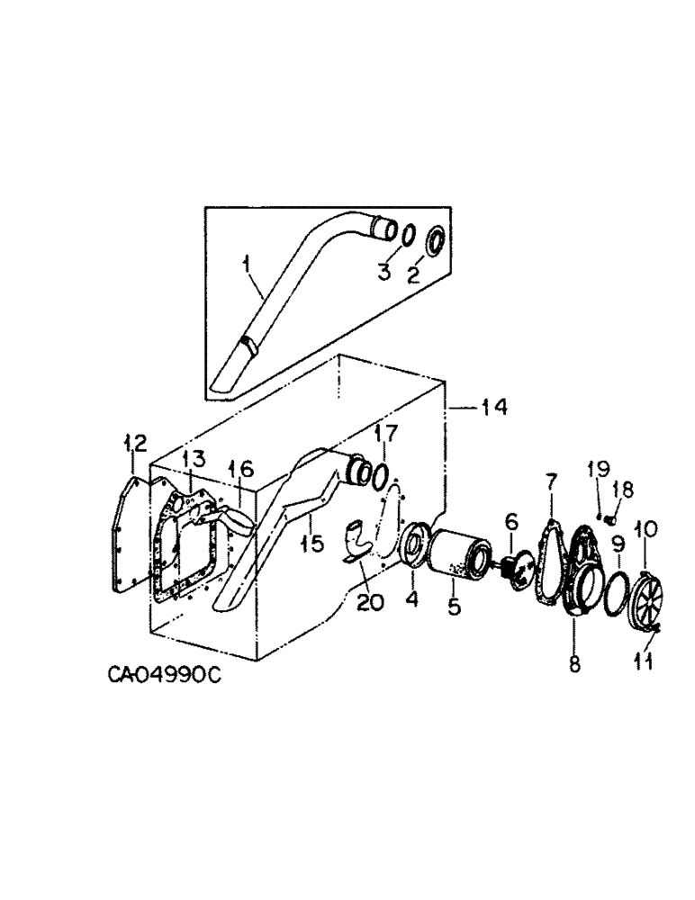 Схема запчастей Case IH 886 - (10-24) - HYDRAULIC, RESERVOIR AND FILTER (07) - HYDRAULICS