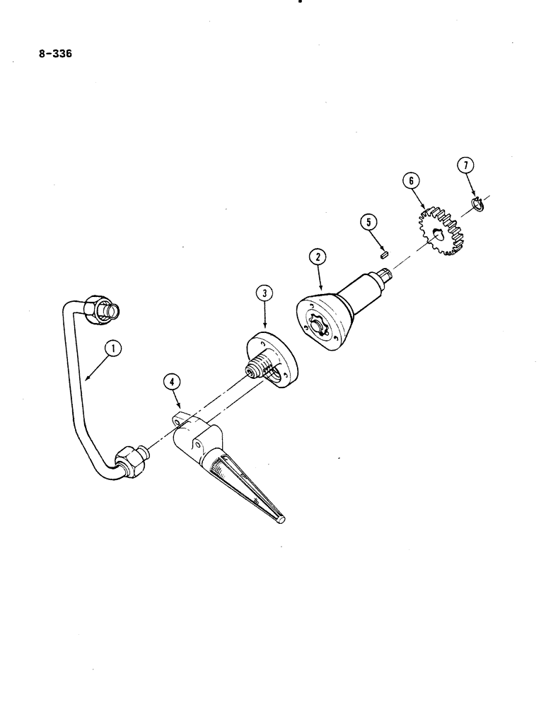 Схема запчастей Case IH 485 - (8-336) - HYDRAULIC LUB PUMP, SYNCHROMESH DRIVE (08) - HYDRAULICS