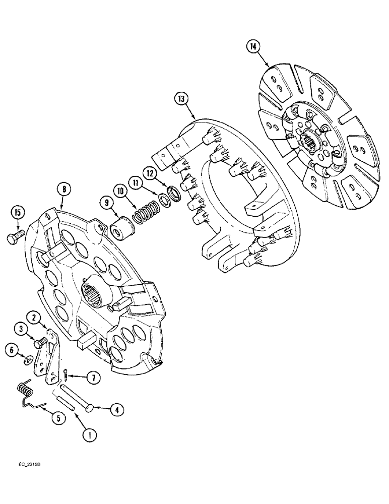 Схема запчастей Case IH 3230 - (6-004) - HEAVY DUTY CLUTCH, ROCKFORD 12 INCH (06) - POWER TRAIN