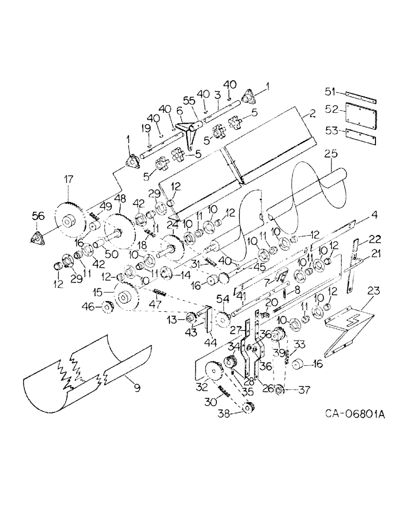 Схема запчастей Case IH 120 - (G-03) - AUGER AND CONNECTIONS 