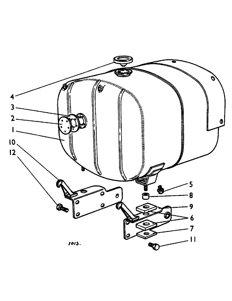 Схема запчастей Case IH 1212 - (A34) - ENGINE, FUEL TANK AND FITTINGS, 1210 AND 1212 TRACTORS (01) - ENGINE