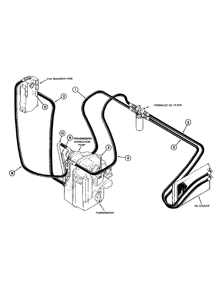 Схема запчастей Case IH 9270 - (1-020) - LUBE HYDRAULICS SYNCHROSHIFT TRACTOR, P.I.N. JCB0028400 & AFTER (00) - PICTORIAL INDEX