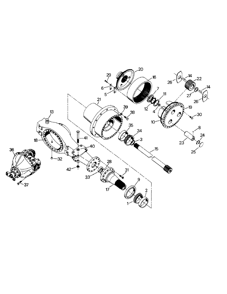 Схема запчастей Case IH KP-1360 - (04-40) - AXLE ASSEMBLY, S-40 (04) - Drive Train