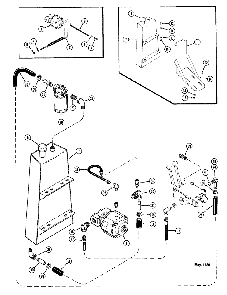 Схема запчастей Case IH 65 - (48) - HYDRAULIC KIT, PTO, 12 GALLON PER MINUTE PUMP, 1210, 1212, 1410 & 1412 TRACTORS (35) - HYDRAULIC SYSTEMS