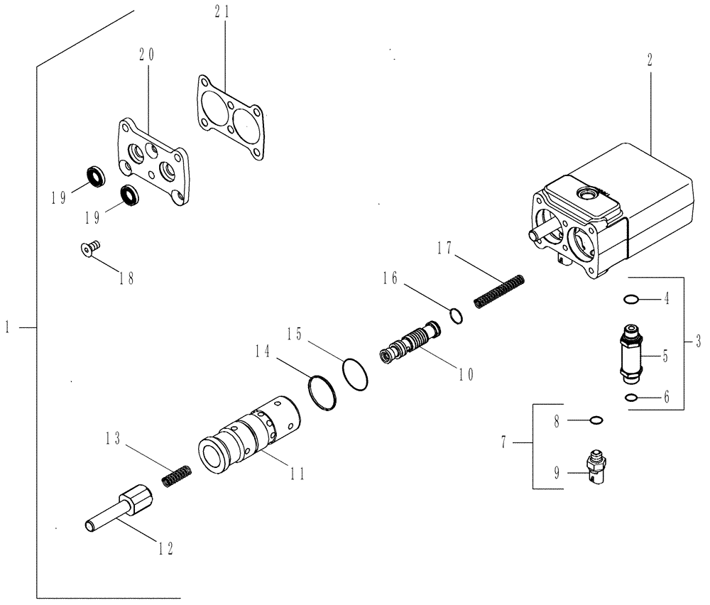 Схема запчастей Case IH MX305 - (07-05) - BRAKES - CONTROL VALVE (07) - BRAKES