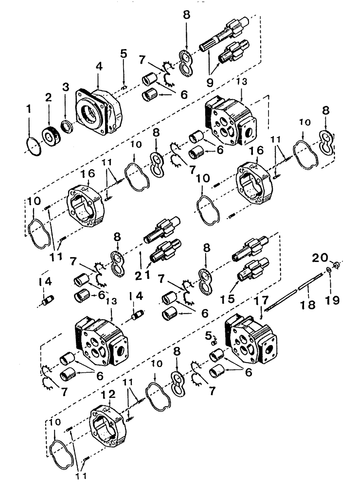Схема запчастей Case IH 7700 - (B03[10]) - PUMP HYDRAULIC P350 B Hydraulic Components & Circuits
