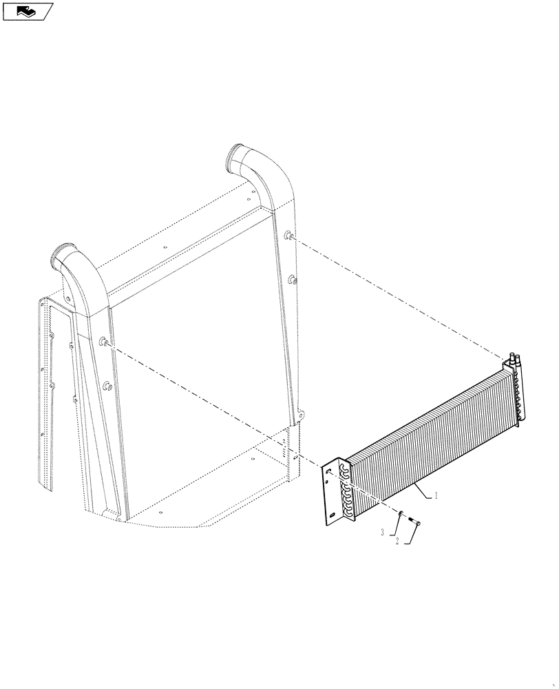 Схема запчастей Case IH 4420 - (04-042) - COOLER, FUEL GROUP Suspension & Frame