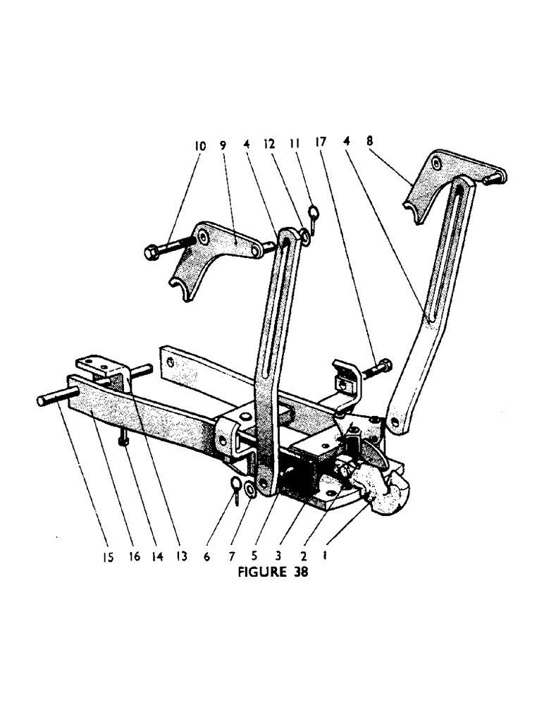 Схема запчастей Case IH 880UE - (57) - PICK-UP HITCH (OPTIONAL EQUIPMENT) Drawbars & Hitches