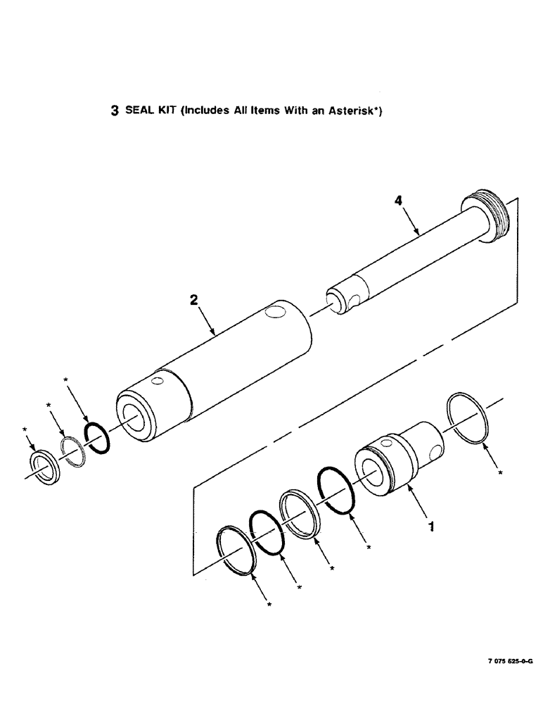 Схема запчастей Case IH 8580 - (08-06) - HYDRAULIC CYLINDER ASSEMBLY, PICKUP, 7075625 HYDRAULIC CYLINDER COMPLETE (07) - HYDRAULICS