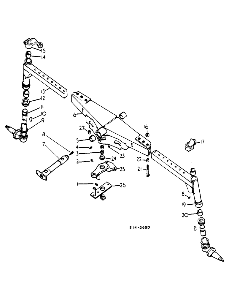 Схема запчастей Case IH 485 - (B17-3) - FRONT AXLE - STRAIGHT - HEAVY DUTY Suspension