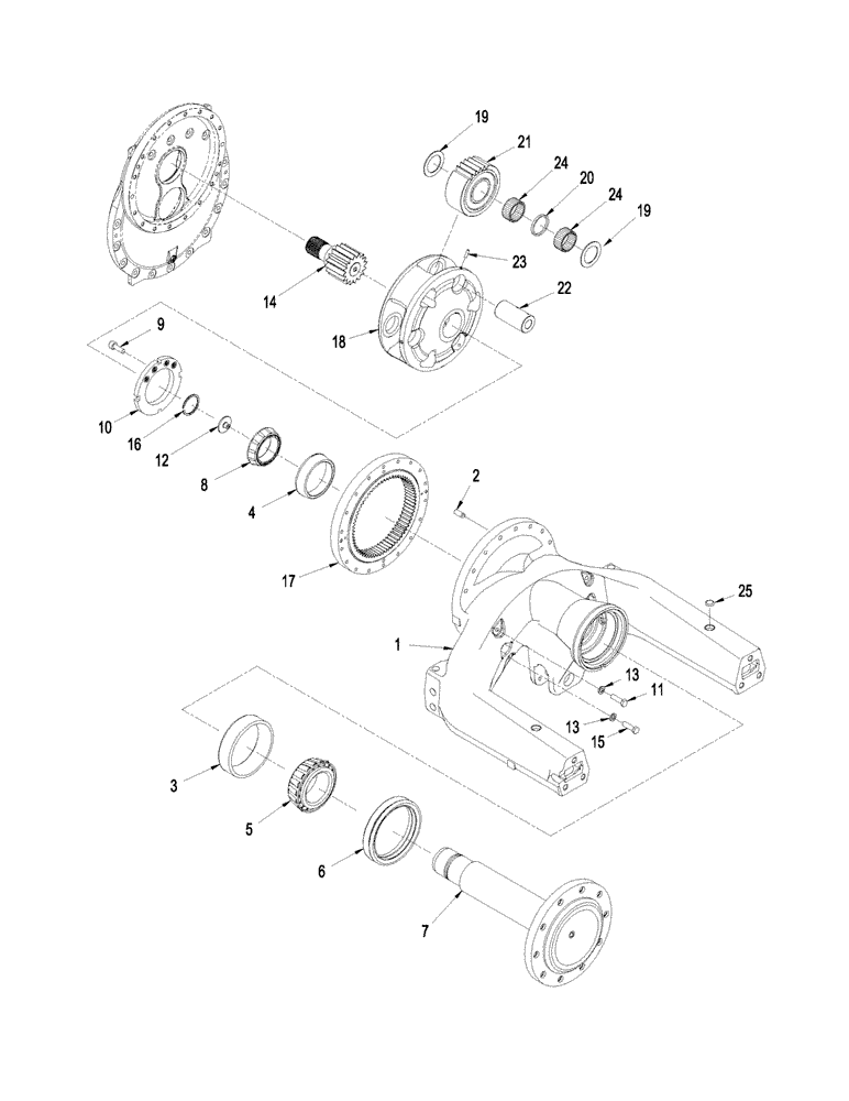 Схема запчастей Case IH STEIGER 535 - (06-79) - 500 SERIES AXLE ASSEMBLY - FINAL DRIVE, QUADTRAC TRACTOR (06) - POWER TRAIN