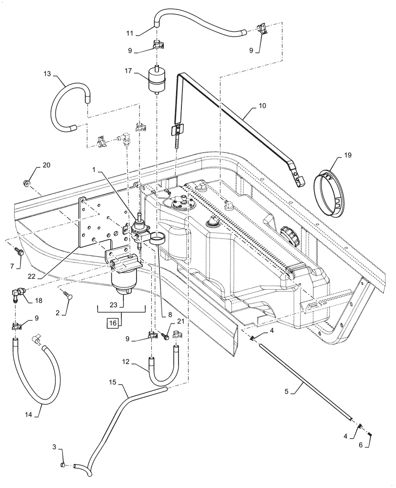Схема запчастей Case IH SCOUT XL - (10.216.020[01]) - FUEL SYSTEM, DIESEL ENGINE (10) - ENGINE