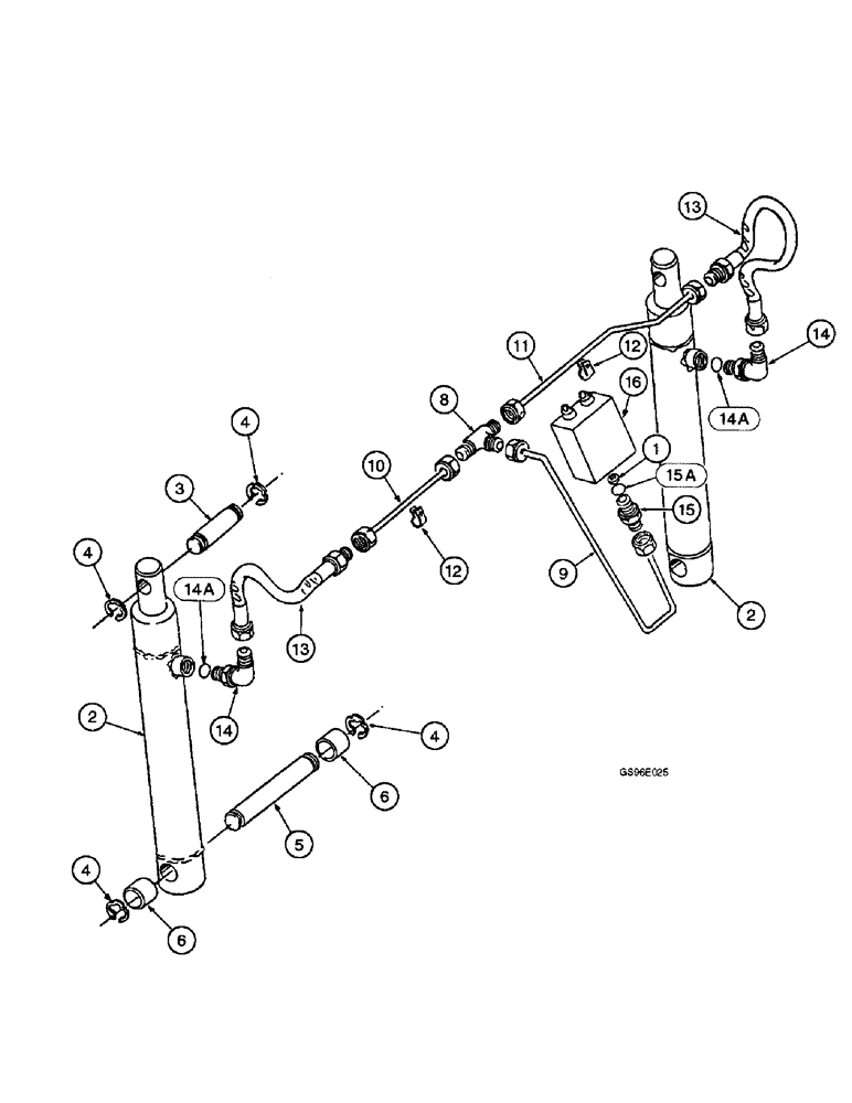 Схема запчастей Case IH INTERNATIONAL - (2-50) - HEADER HYDRAULIC LIFT SYSTEM, TWO INDEPENDANT MASTER CYLINDERS, 4000, 5000 AND 5500 WINDROWERS (07) - HYDRAULICS