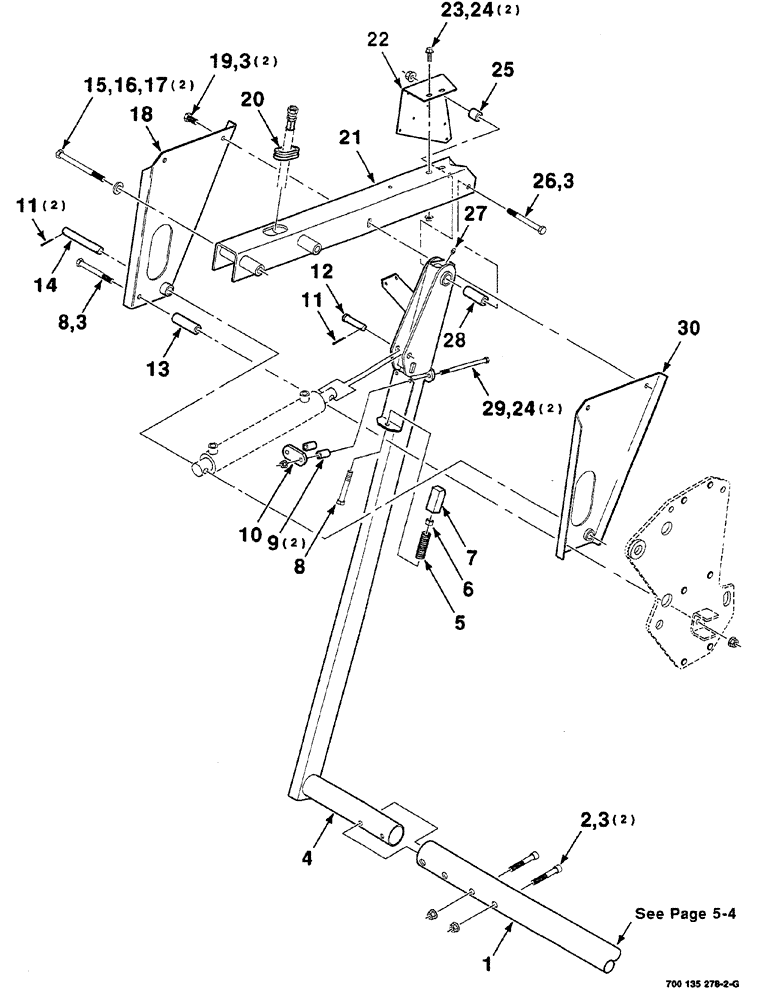Схема запчастей Case IH RS561A - (5-006) - KICKER ASSEMBLY,  RIGHT (16) - BALE EJECTOR